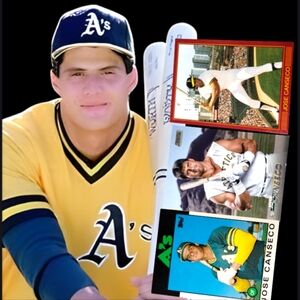 Jose Canseco 3 Card Lot with 1985Topps Rookie Card;